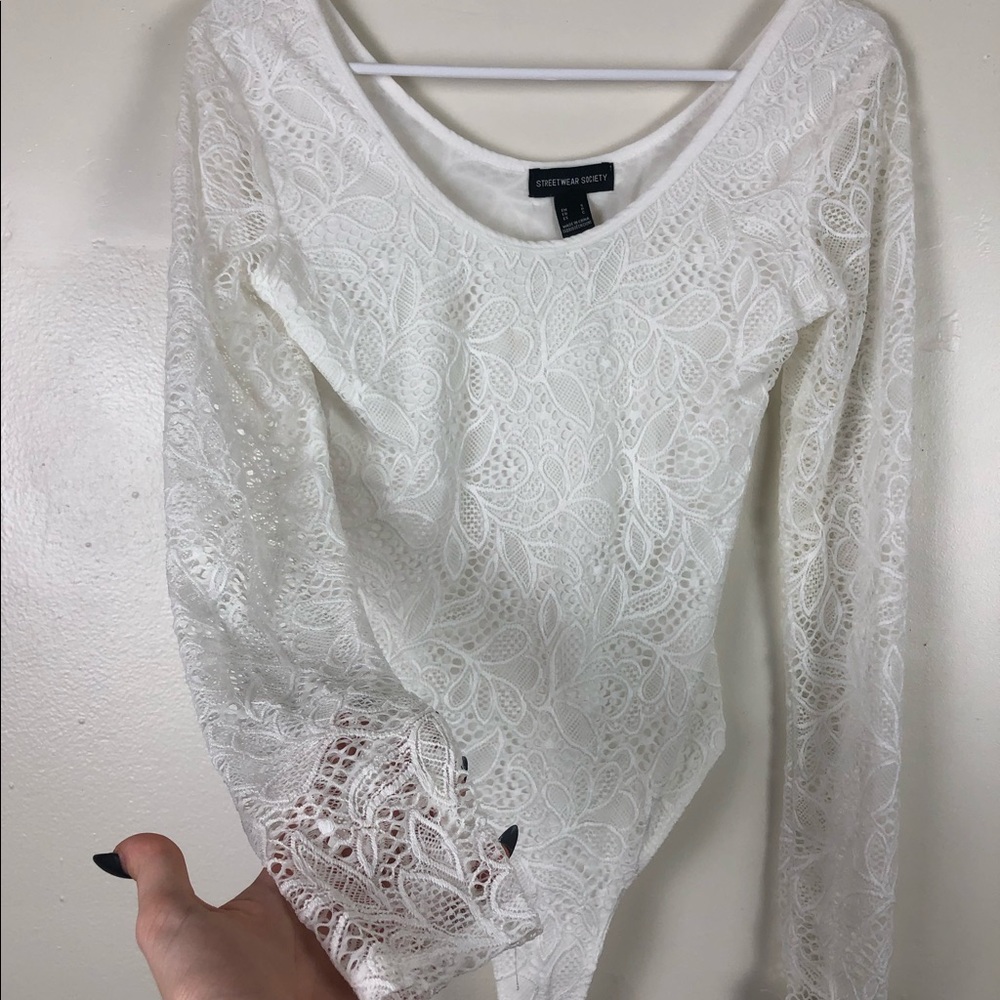 Streetwear Society White Lace Bodysuit - Picture 2 of 5